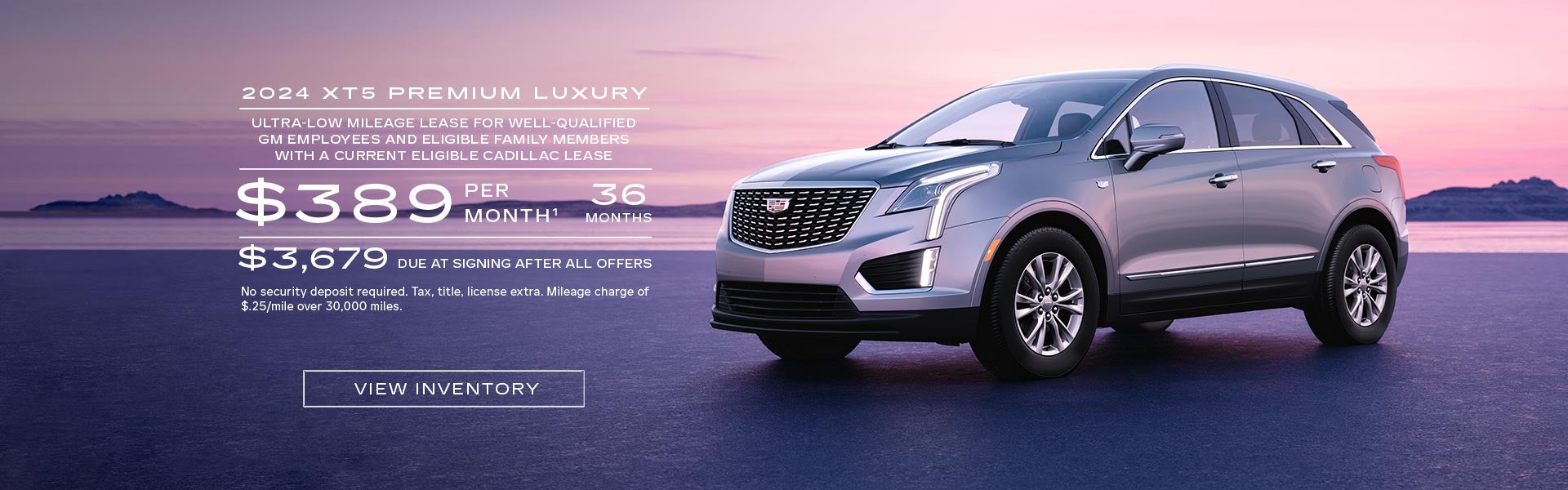2024 XT5 Premium Luxury. Ultra-low mileage lease forfor well-qualified current eligible GM employ...